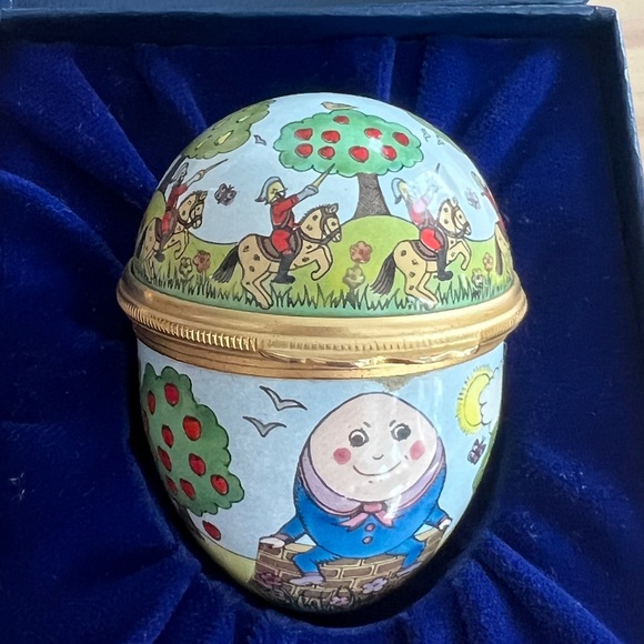 Halcyon Days Humpty Dumpty Alice in Wonderland Trinket Box rare collectible - Picture 2 of 13